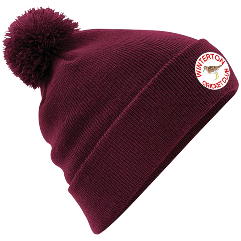 Original Pom Pom Beanie : Maroon