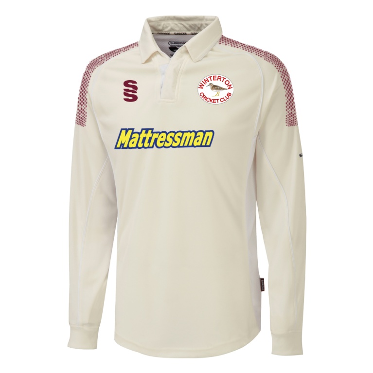 Winterton Cricket Club - Long Sleeve Shirt White Trim